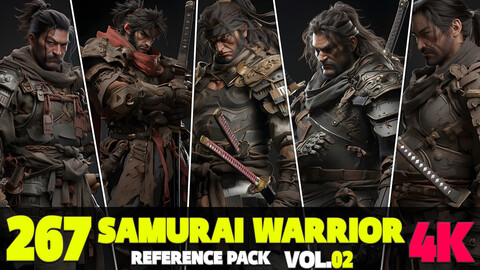 267 4K Samurai Warrior Reference Pack Vol.02