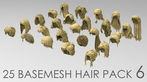 25 basemesh hair pack 6