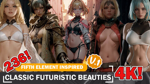 236 Fifth Element-Inspired Futuristic Beauties: Classic Elegance in 4K - Reference Art V1