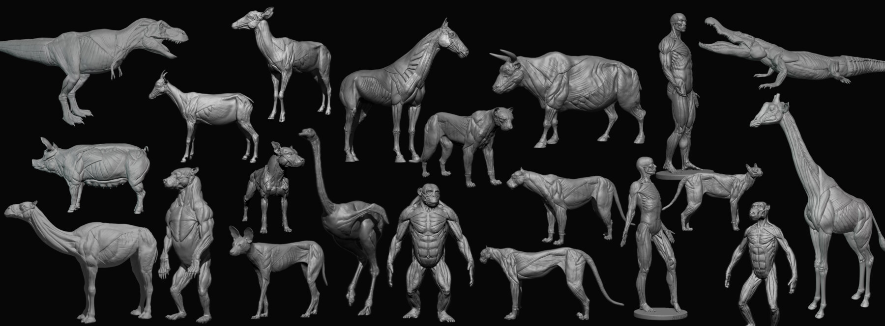 ArtStation - Animal Statues Pack