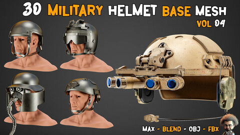 30 Military Helmet Base Mesh – Vol 04