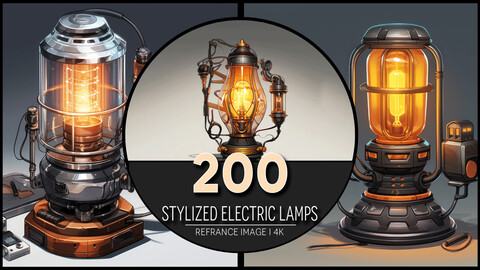 Stylized Electric Lamps 4K Reference/Concept Images