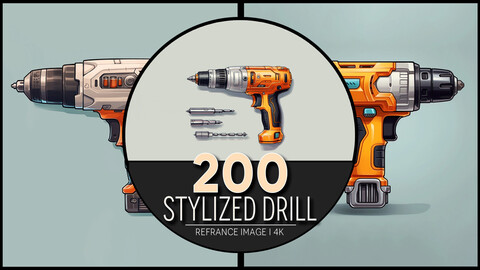 Stylized Drill 4K Reference/Concept Images