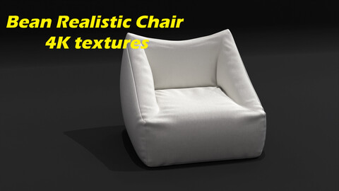 realistic BeanForm 3D chair - couche furniture for interior design and archviz
