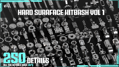 250 Details Hard Surface Kitbash vol 1