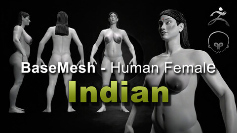 Human Female [ Body/Skin Basemesh ] Indian