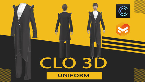 Uniform clothe,Marvelous Designer or Clo3D (ZPRJ)