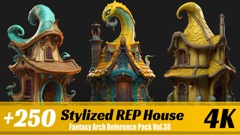 +250 Stylized REP House | 4K | Character Reference Pack Vol.38