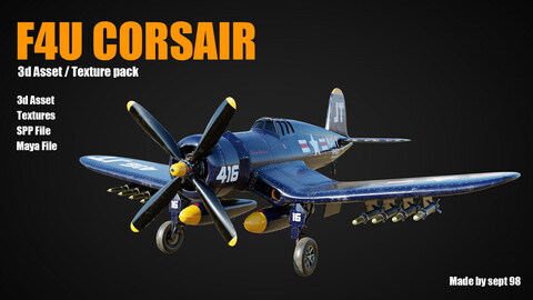 F4U Corsair Fighter 3D Model