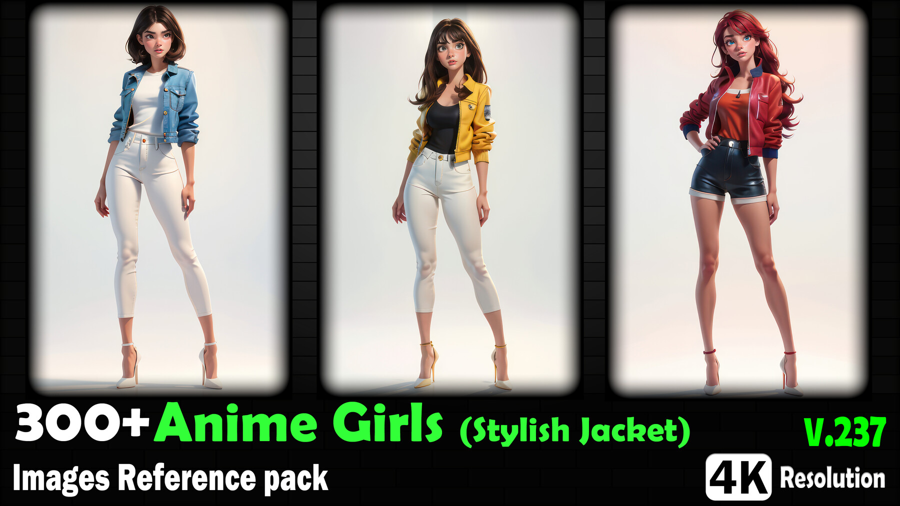 ArtStation - 300+ Anime Girls (Stylish Jacket) Images Reference Pack - 4K  Resolution - V.237 | Artworks