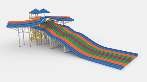 3D Model Waterpark Slide 15