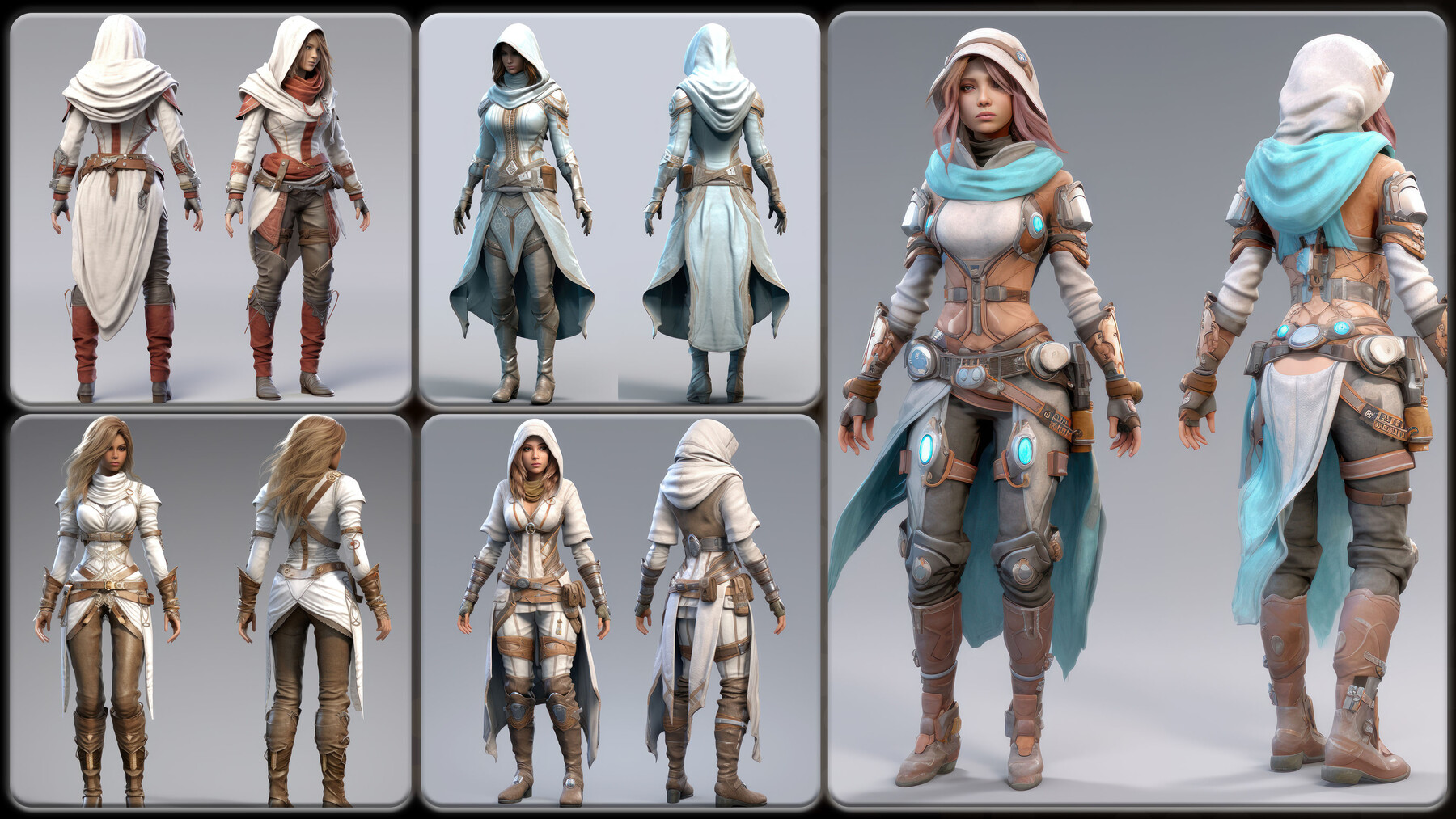 ArtStation - 200 Feminine Chronomancer Outfit Reference Pack | 4K | v ...