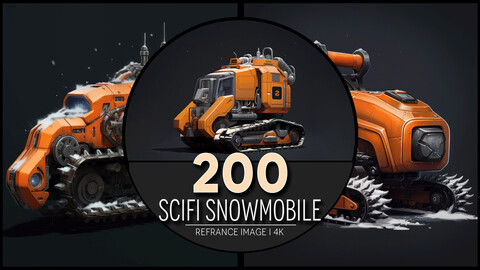Scifi SnowMobile 4K Reference/Concept Images