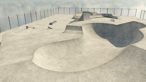 Outdoor Concrete Skatepark