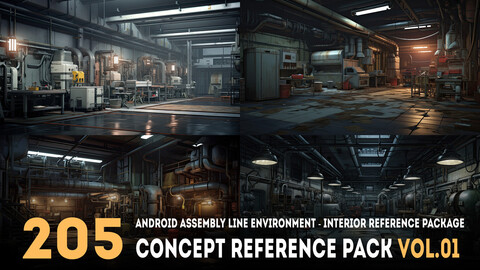 205 arts - Android Assembly Line Environment - Interior Reference Package Vol.01 - More Than 6K Resolution