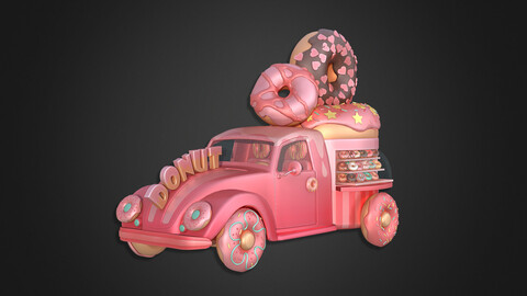 Asset - Cartoons - Food Car -  Car Donut