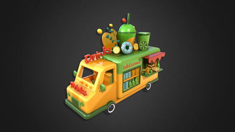 Asset - Cartoons - Food Car -  Car Drinks