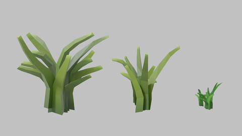 Low Poly Game Grasses