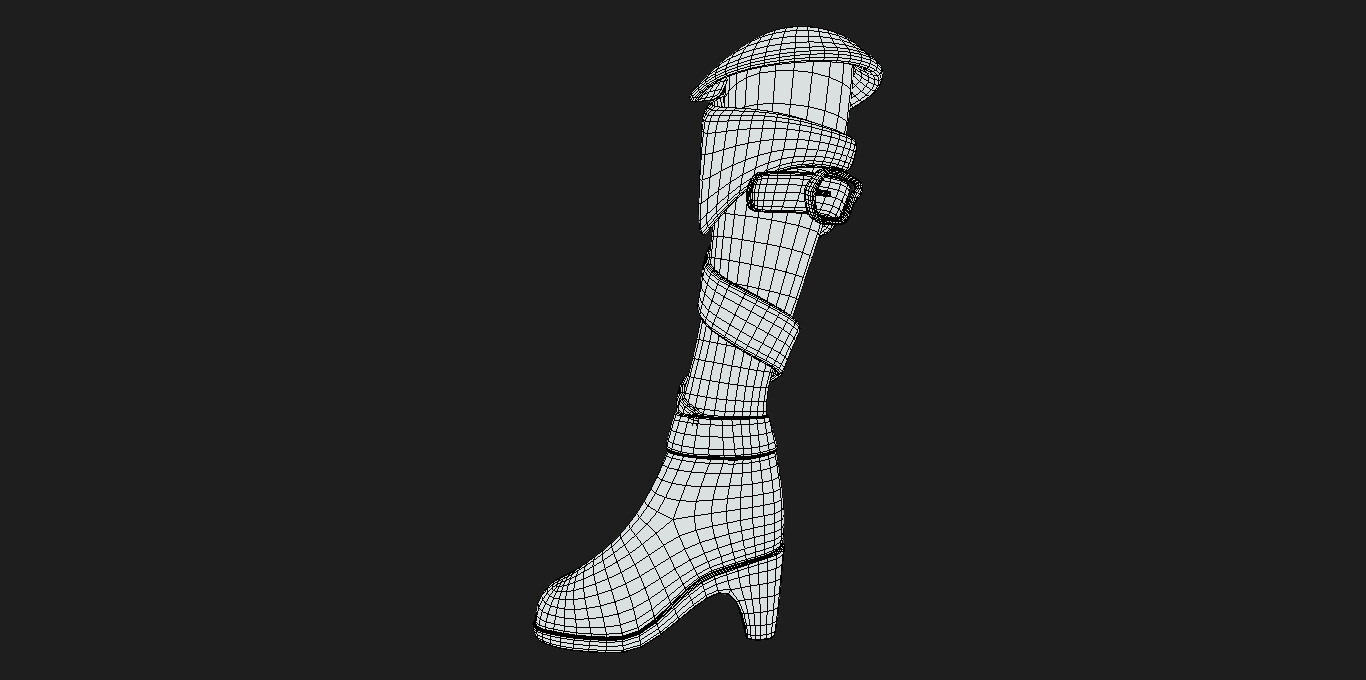 ArtStation - Women's Black Boots | Black Widow | Game Assets