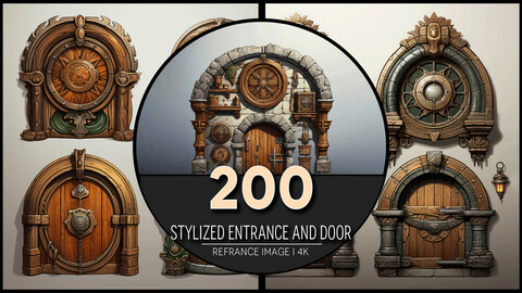Stylized Entrance and Door 4K Reference/Concept Images