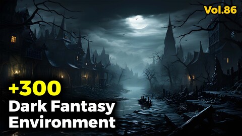 +300 Dark Fantasy Environment Concept (4k) | Vol_86