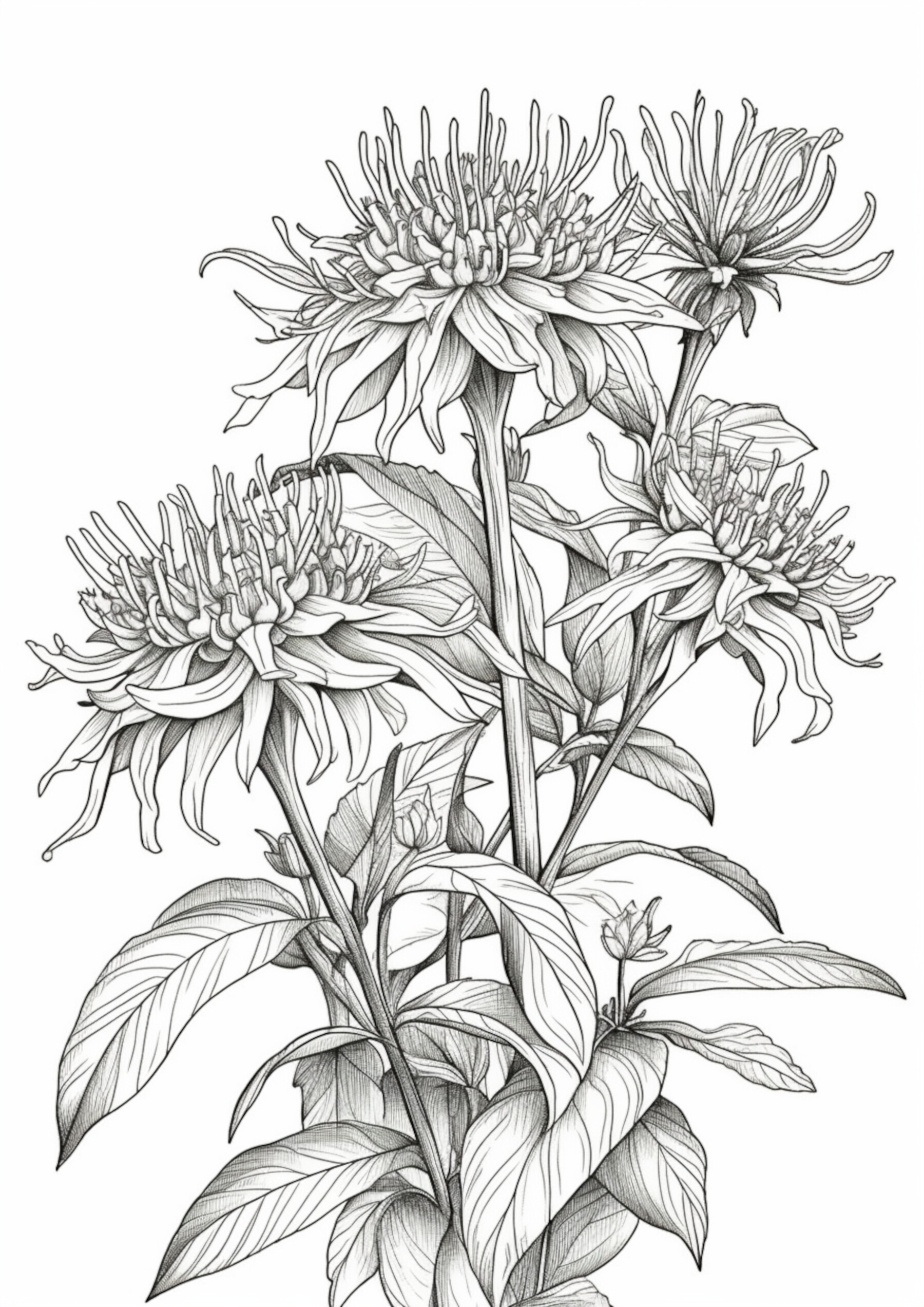 Artstation - 4 Flower Coloring Pages #2 