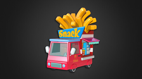 Asset - Cartoons - Food Car - Potato Snacks Car