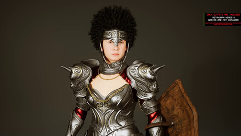 Female Fantasy Armor (for UE5 Metahuman)