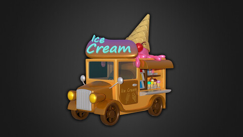 Asset - Cartoons - Food Car Icecream