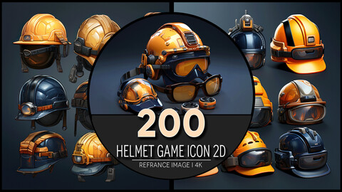Helmet Game icon 2D 4K Reference/Concept Images