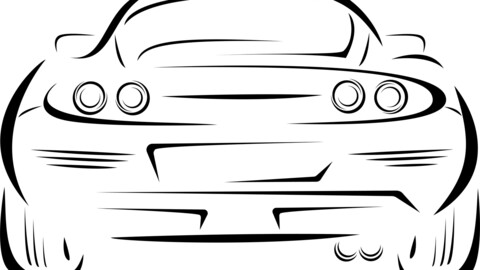 Vector Stylized Car Back