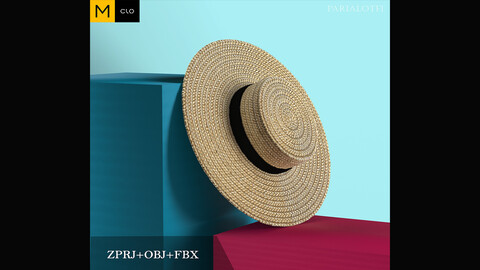 Straw Beach Hat - Marvelous / CLO Project file