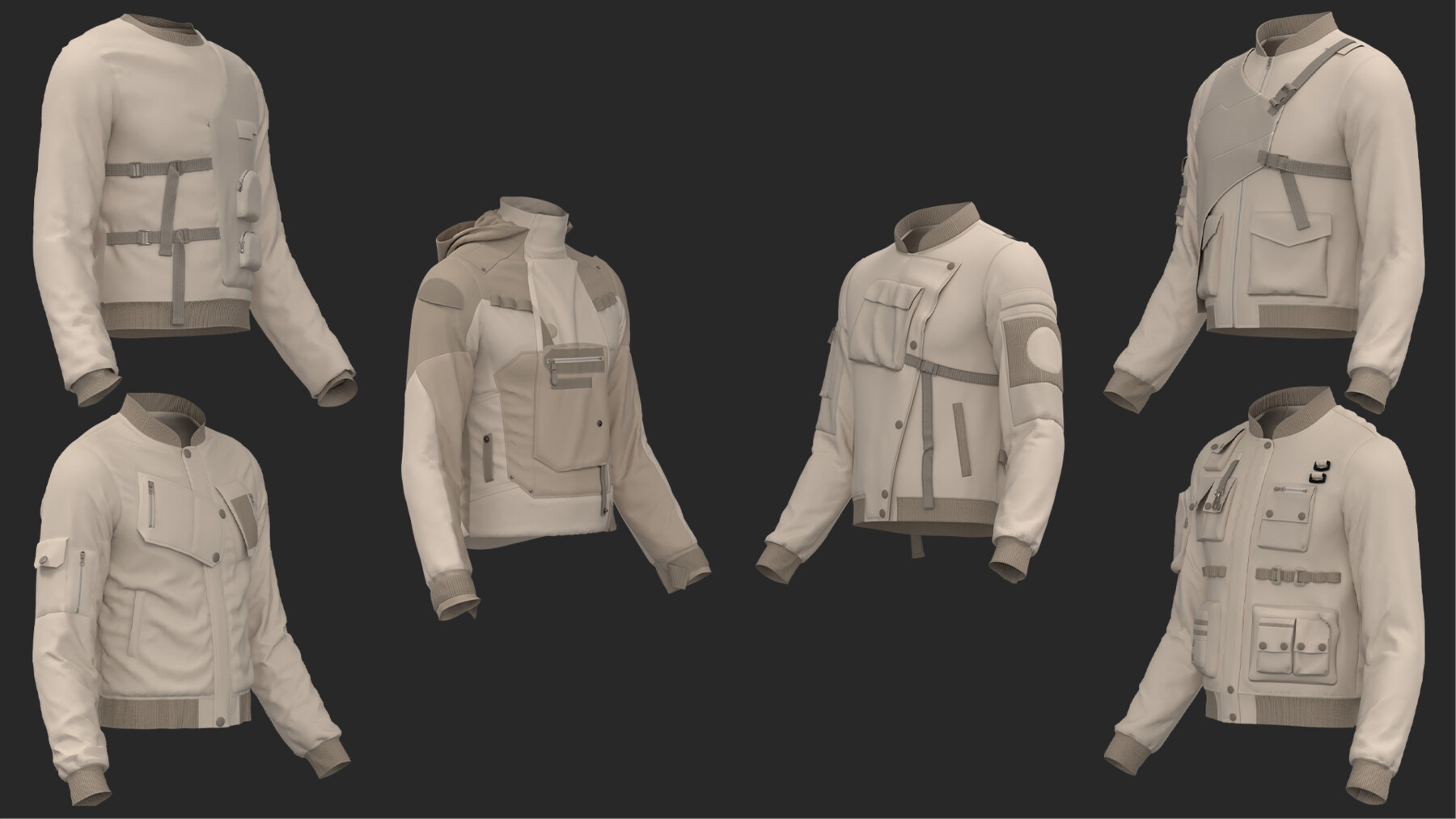 ArtStation - 48 models of fimale's jacket megapack 40%off / marvelous ...