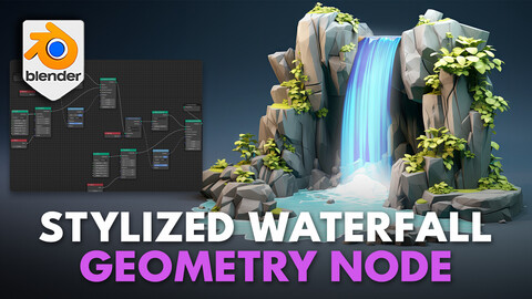 Editing Blender 4 Stylized Waterfall Geometry Node