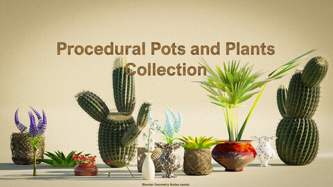 Procedural Pots and Plants Collection 01