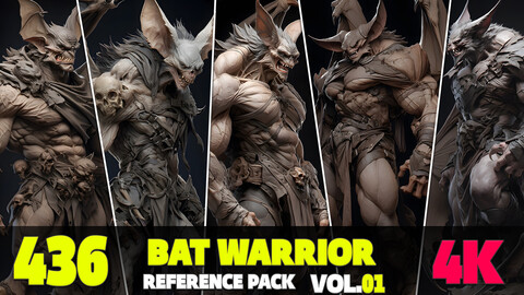 436 4K Bat Warrior Reference Pack Vol.01