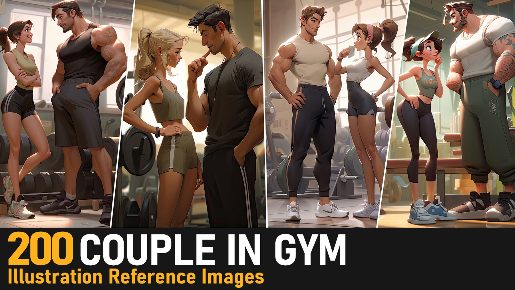 ArtStation - Couple In Gym | 4K Reference Images | Artworks