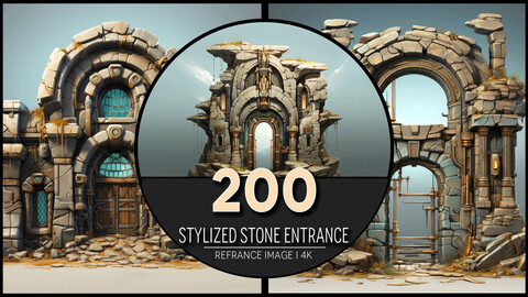 Stylized Stone Entrance 4K Reference/Concept Images