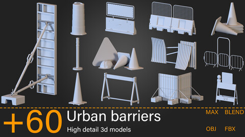+60-Urban barriers-Kitbash -vol.01