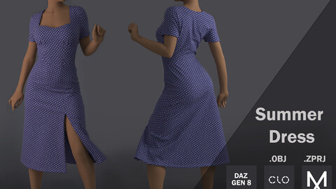 Polka-Dot Dress |.obj .zprj