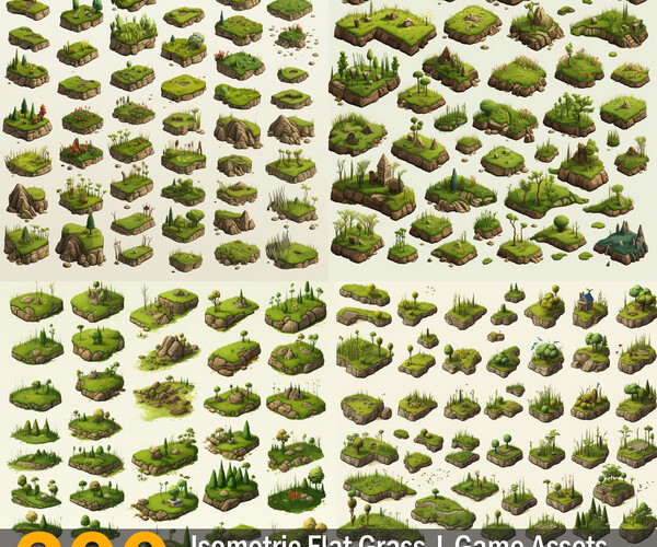 ArtStation - Isometric Green Grass | Reference Images | 4K | Artworks