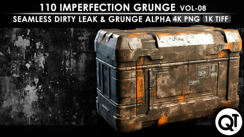 QT Studio - Imperfection Grunge VOL 08 - 110 Seamless Dirty leak & Grunge