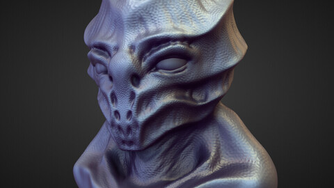 ALIEN HEAD5 high poly sculpt