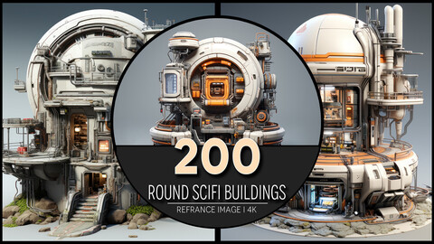 Round Scifi Buildings 4K Reference/Concept Images
