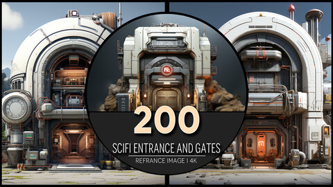 Scifi Entrance and Gates 4K Reference/Concept Images