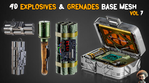 40 Explosives & Grenades Base mesh – Vol 07