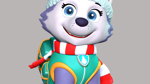 Everest - Paw Patrol 3D Print Model by Sinh Nguyen