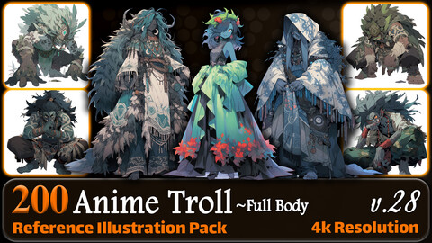 200 Anime Troll (Full Body) Reference Pack | 4K | v.28