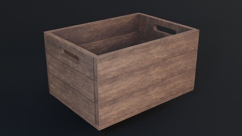 Wooden Case Game Ready Low Poly 3D Model
