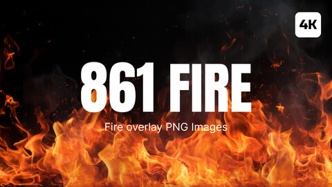 861 Fire Overlay PNG Images | 4K |